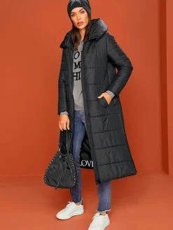 Manteau matelassé inscription tendance à l'intérieur