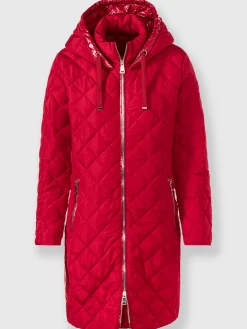 Manteau matelassé mélange de matières tendance