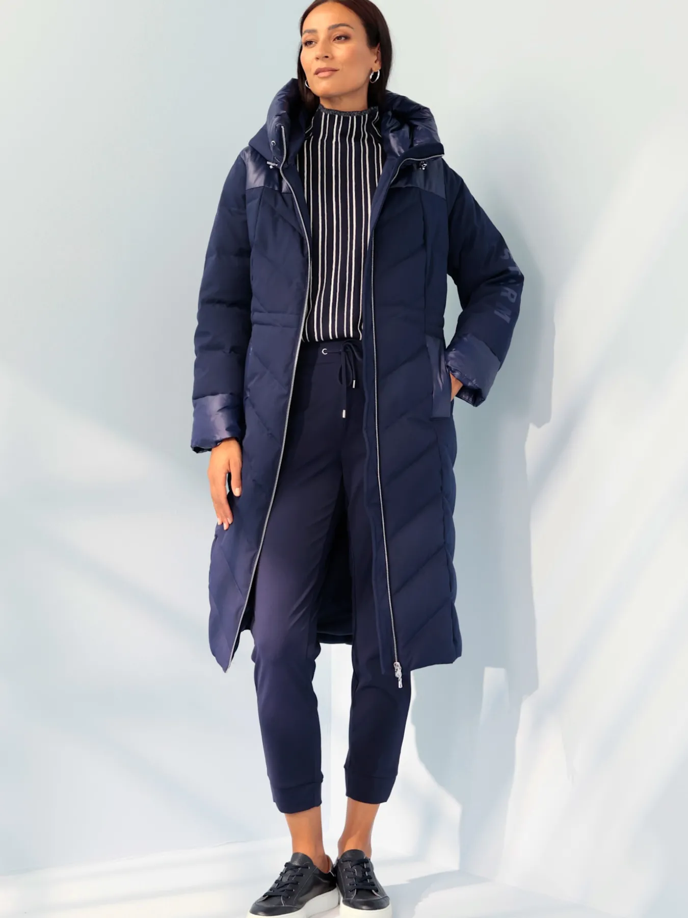 Manteau matelassé mélange mat et brillant