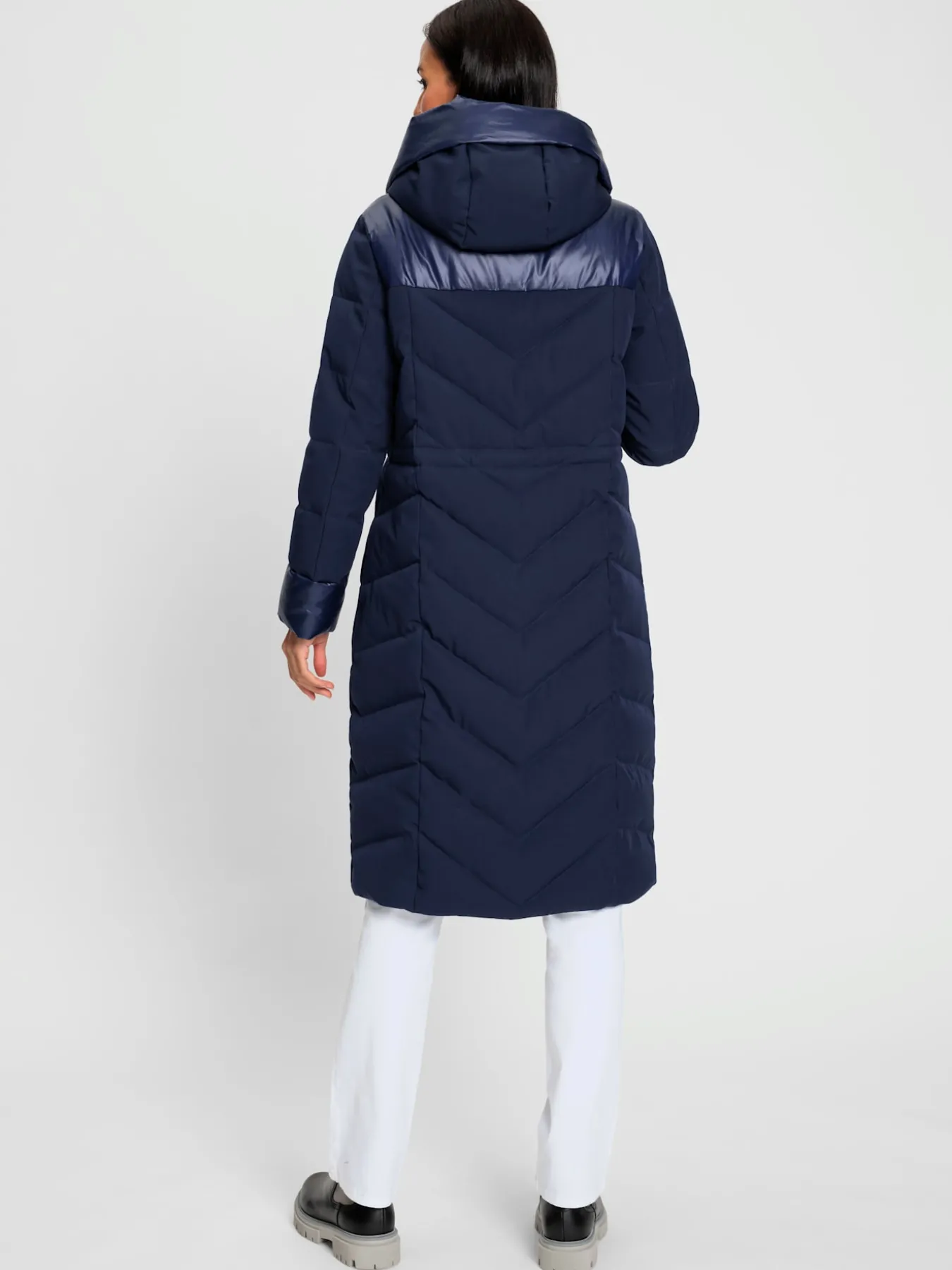 Manteau matelassé mélange mat et brillant