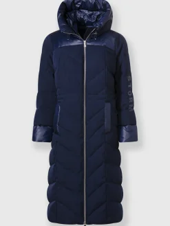 Manteau matelassé mélange mat et brillant