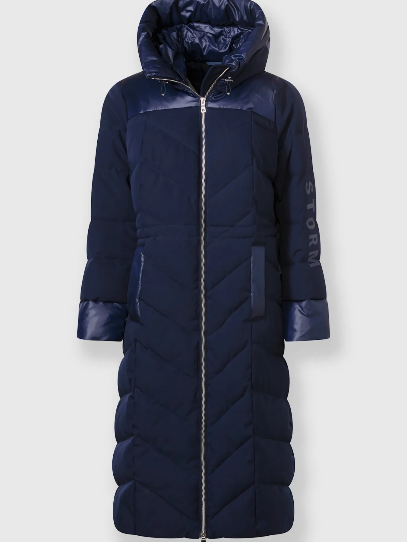 Manteau matelassé mélange mat et brillant