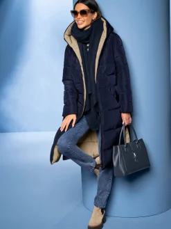 Manteau matelassé modèle réversible