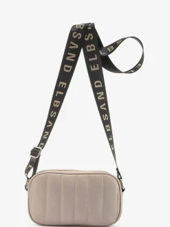 Mini-sac avec matelassage tendance et logo imprimé sur la bandoulière