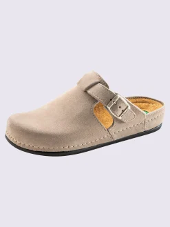 Mules cuir velours de vache.