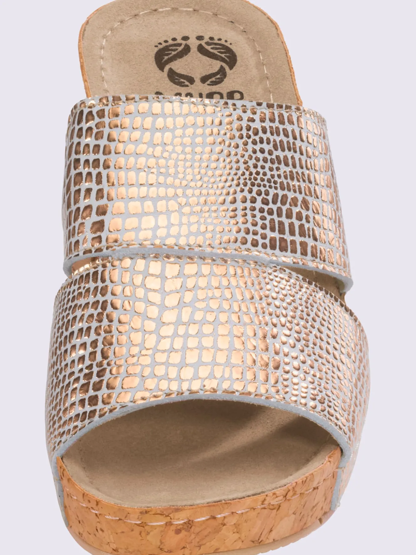 Mules dessus cuir véritable