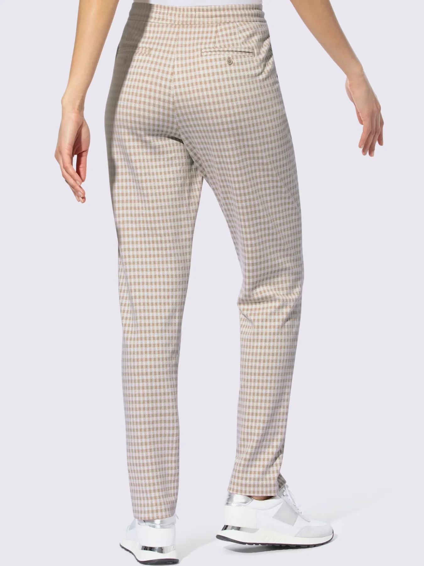 Pantalon à carreaux jersey moelleux