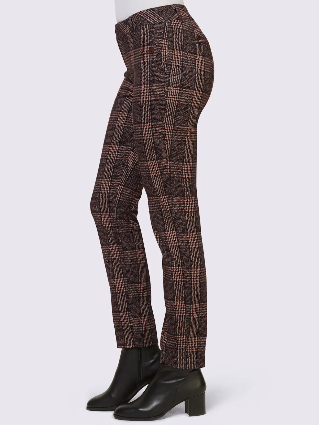 Pantalon à carreaux élasthanne