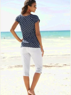 Pantalon 3/4 coupe 5 poches classique