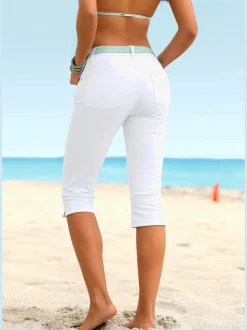 Pantalon 3/4 coupe 5 poches classique
