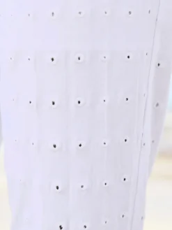 Pantalon 7/8 motif ajouré