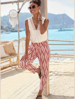 Pantalon 7/8 pantalon en jersey léger pour l'été