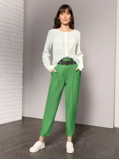 Pantalon à pinces qualité tissée