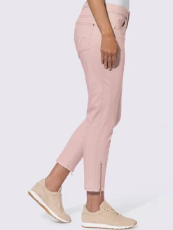 Pantalon 5 poches empiècements latéraux affinants