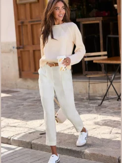 Pantalon 7/8 poches fendues pratiques