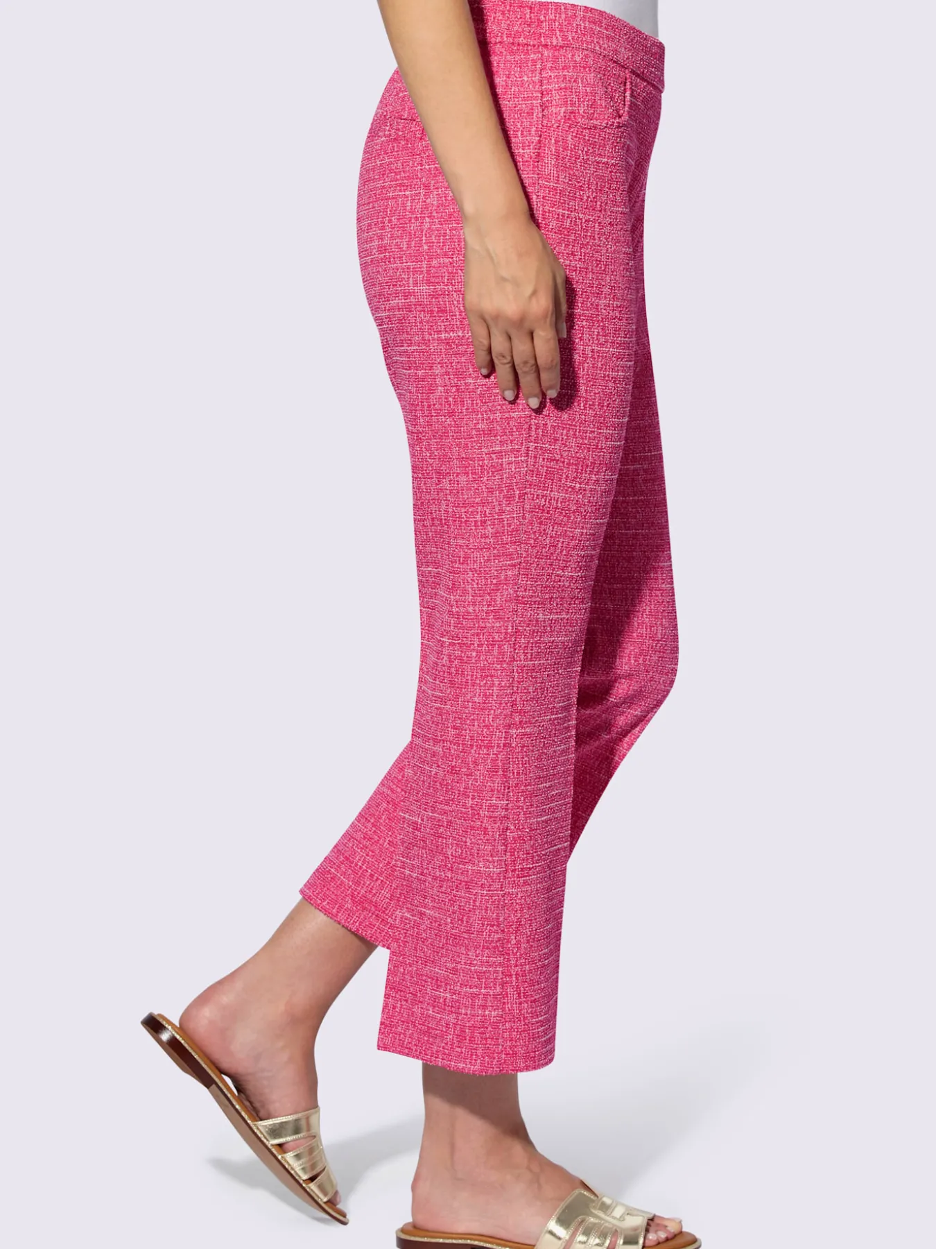 Pantalon 7/8 tissu structuré de qualité