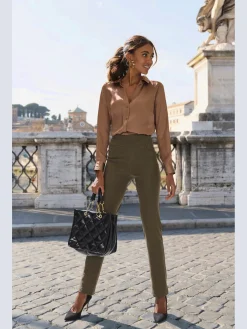 Pantalon aspect jean