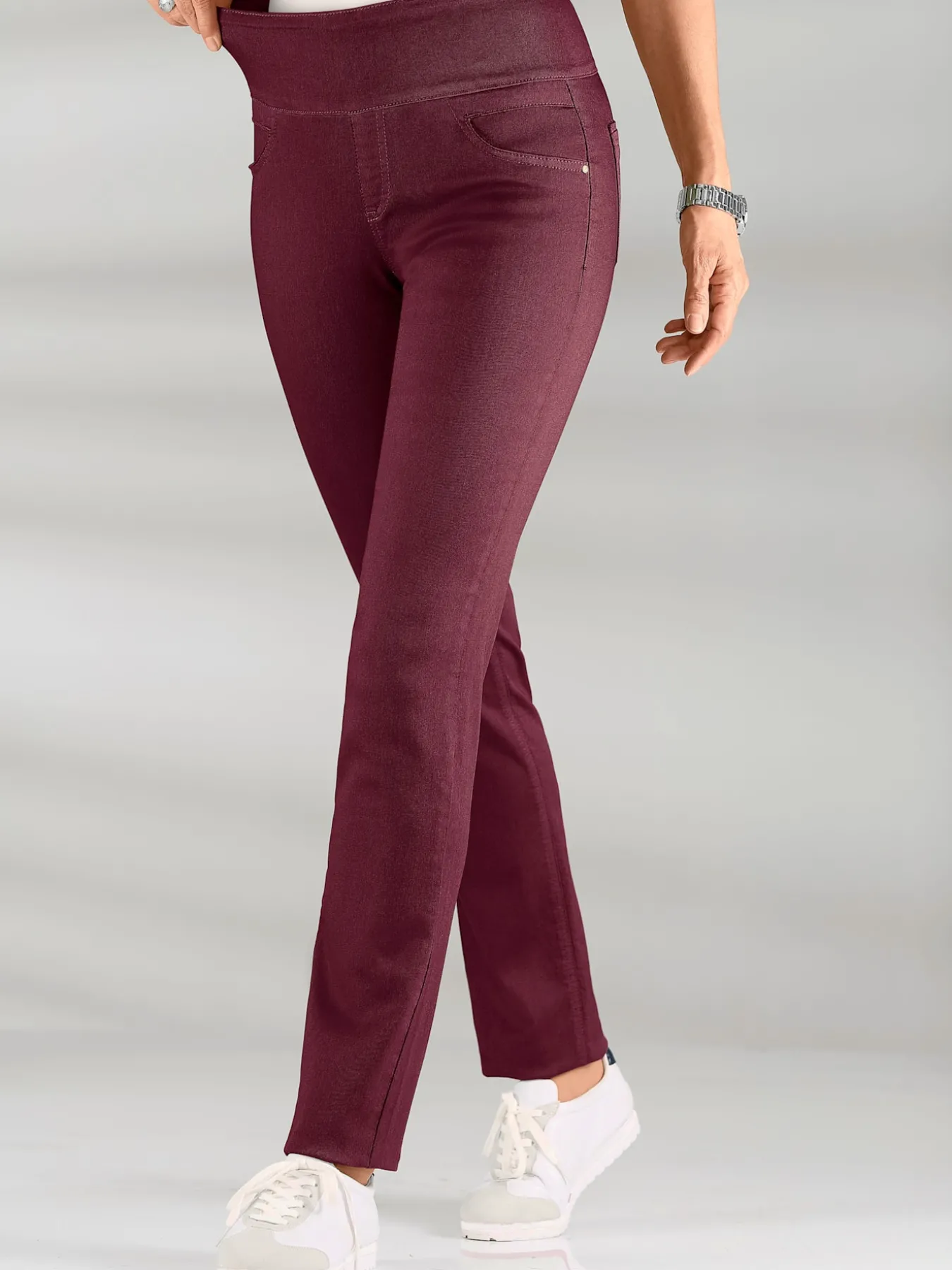 Pantalon avec ceinture large élastique et poches