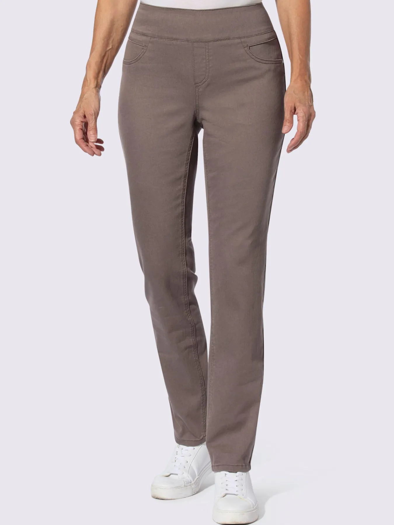 Pantalon avec ceinture large élastique et poches