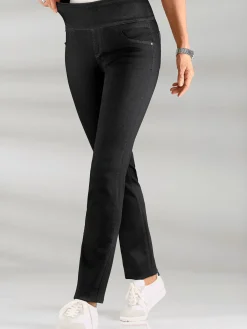Pantalon avec ceinture large élastique et poches