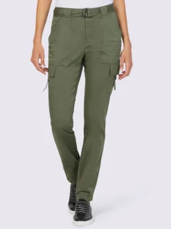 Pantalon cargo livré avec ceinture