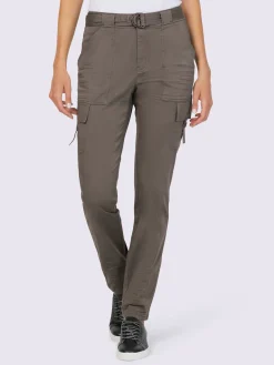 Pantalon cargo livré avec ceinture