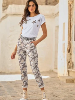 Pantalon cargo motif camouflage tendance