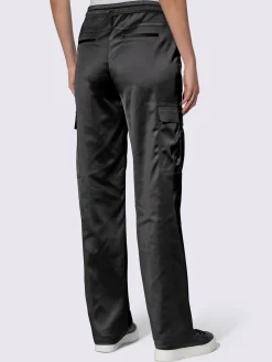 Pantalon cargo qualité satin légèrement brillante