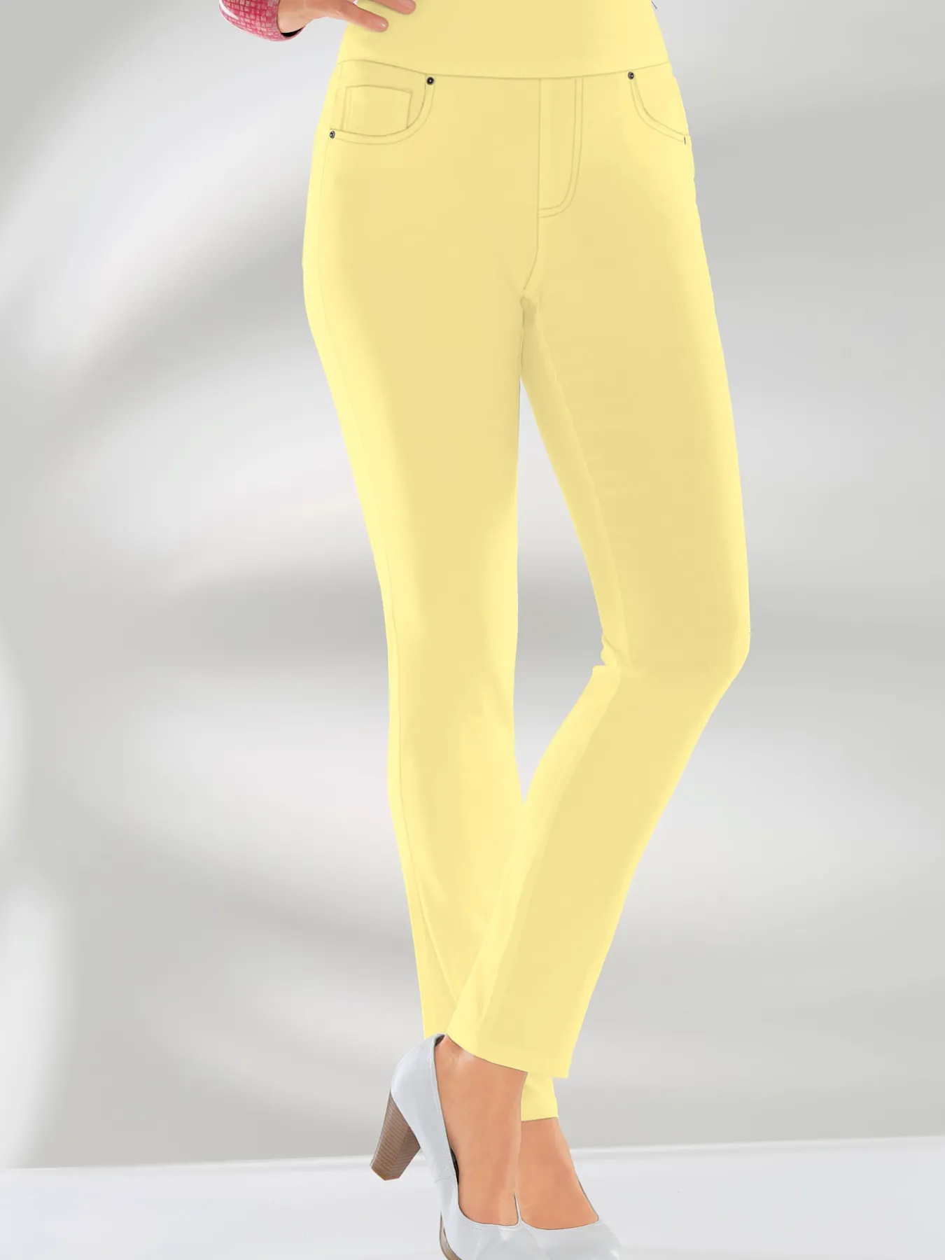 Pantalon ceinture haute affinante à glissière