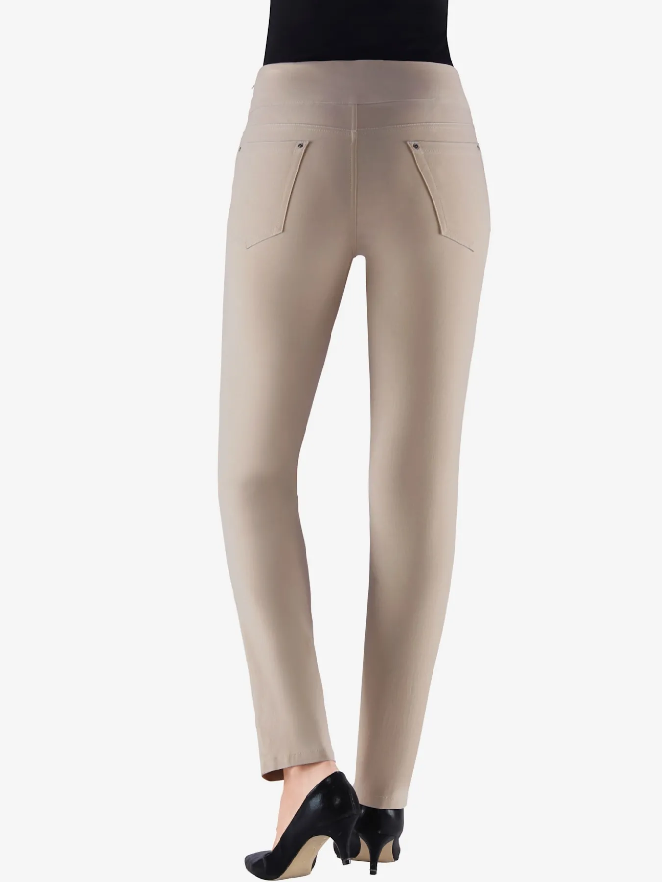 Pantalon ceinture haute affinante à glissière