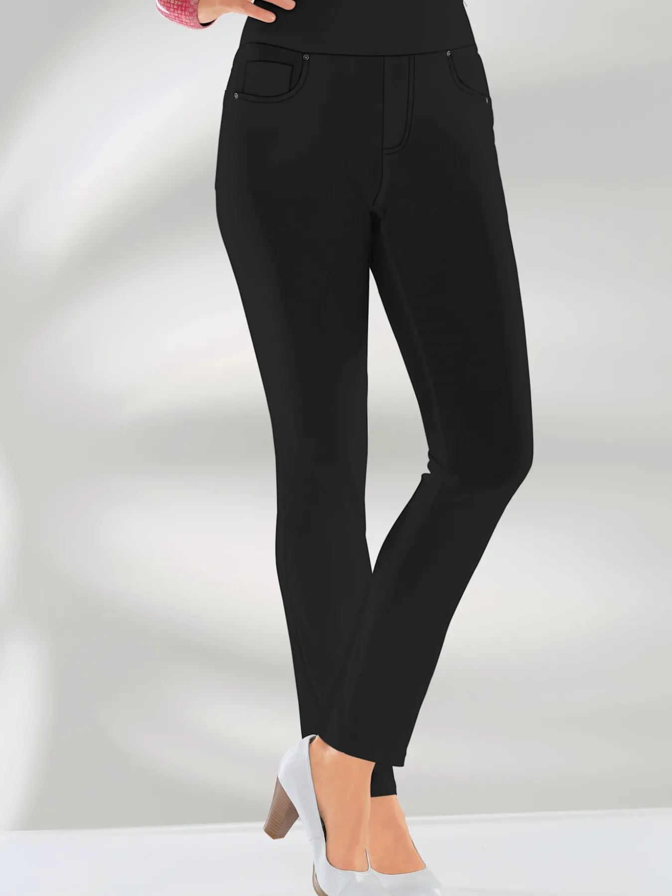 Pantalon ceinture haute affinante à glissière