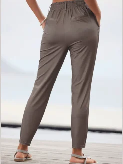 Pantalon ceinture élastique avec cordon
