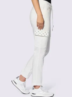 Pantalon ceinture élastique, coulisse et lien à nouer