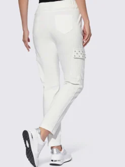 Pantalon ceinture élastique, coulisse et lien à nouer