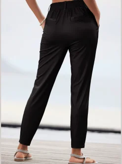 Pantalon ceinture élastique avec cordon