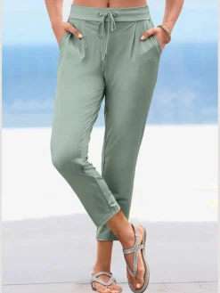 Pantalon ceinture élastique avec cordon