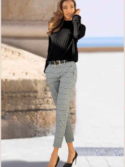 Pantalon ceinture élastique au dos
