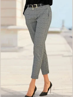 Pantalon ceinture élastique au dos