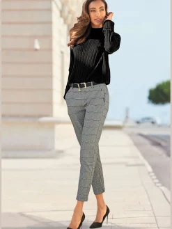 Pantalon ceinture élastique au dos