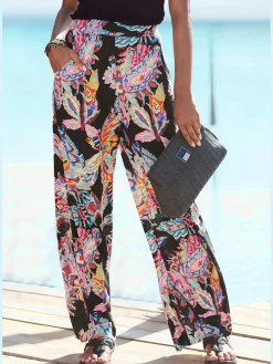 Pantalon ceinture lisse devant