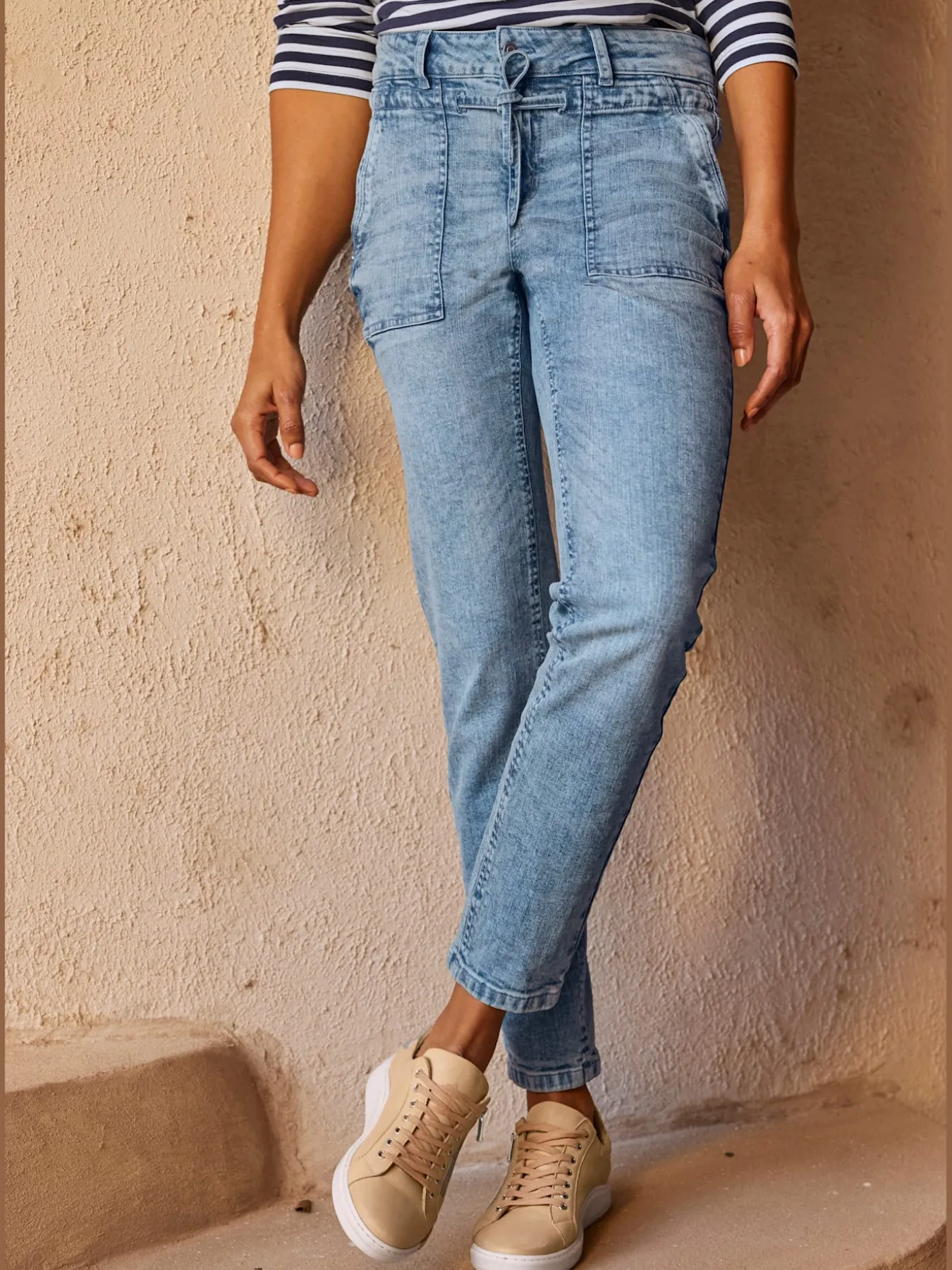 Pantalon ceinture tendance