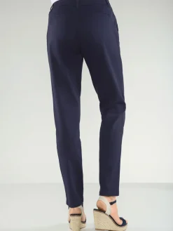Pantalon chino femme en coton extensible