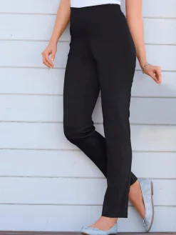 Pantalon classique uni avec ceinture élastique