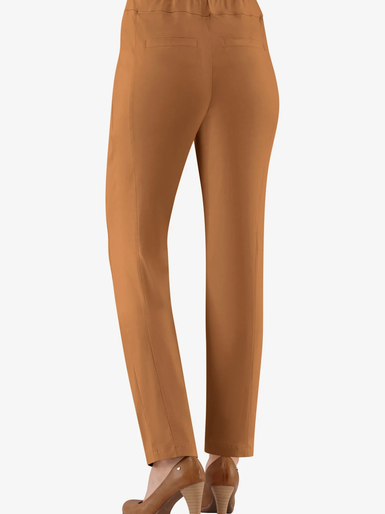 Pantalon classique uni avec ceinture élastique