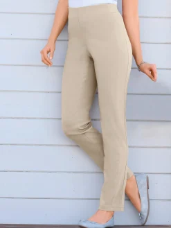 Pantalon classique uni avec ceinture élastique