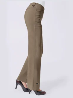 Pantalon coupe droite détails boutonnés