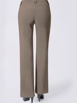 Pantalon coupe droite détails boutonnés