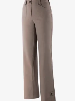 Pantalon coupe droite détails boutonnés