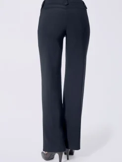 Pantalon coupe droite détails boutonnés