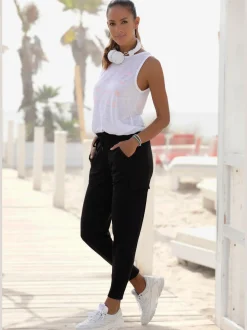 Pantalon de jogging ceinture élastique avec cordon